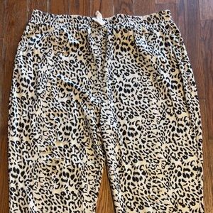 Hayden Kids Leopard Print Joggers - Black and Cream